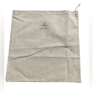 Aquatalia Gray Linen Dust Bag Drawstring Shoe Storage Travel Pouch 15"x15" New
